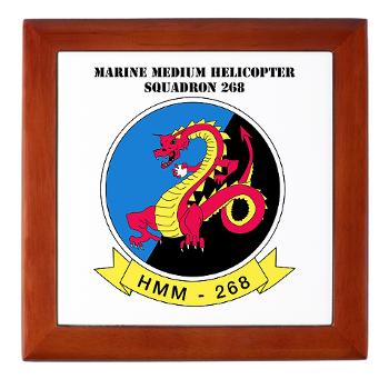 MMHS268 - M01 - 03 - Marine Medium Helicopter Squadron 268 with Text - Keepsake Box